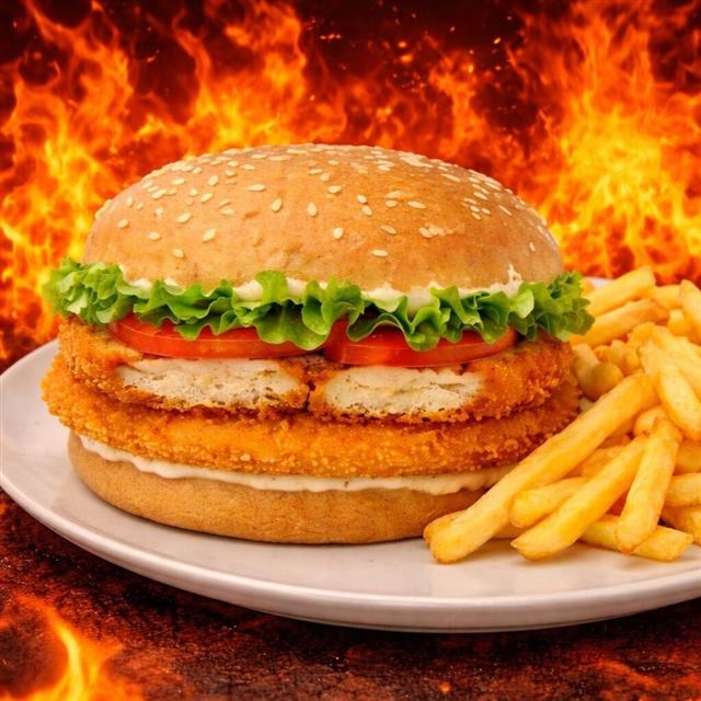 Cheese Tavuk Burger – Chicken burger with cheese | Look Döner Mahmutlar