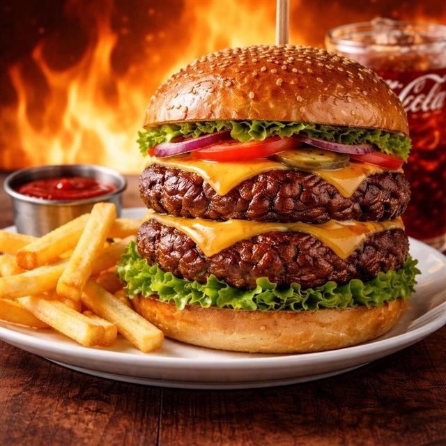 Duble Cheeseburger – Double cheeseburger | Look Döner Mahmutlar