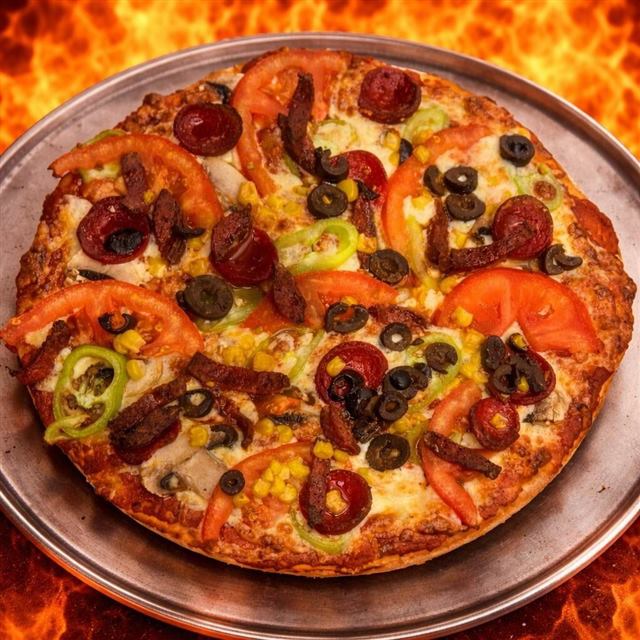 Karışık Pizza – Mixed pizza | Look Döner Mahmutlar