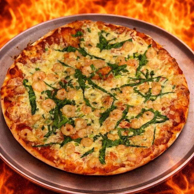 Karidesli Pizza – Shrimp pizza | Look Döner Mahmutlar